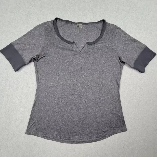 Marmot T shirt short sleeve Poly V Neck Medium Gray