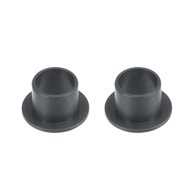 Flangiato Manica Cuscinetti 10mm Alesaggio 12mm DE 10mm Lunghezza Nero 2pz