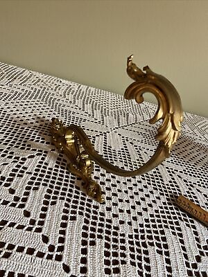 Antique French Gilded Ornament Hook Tieback, Neoclassic, Stamped GH 3