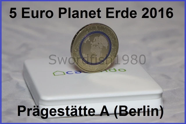 5 Euro Münze 2016 Blauer Planet Wert !@ 5 EURO Münze Blauer Planet Erde 2016 Weltneuheit Polymerring