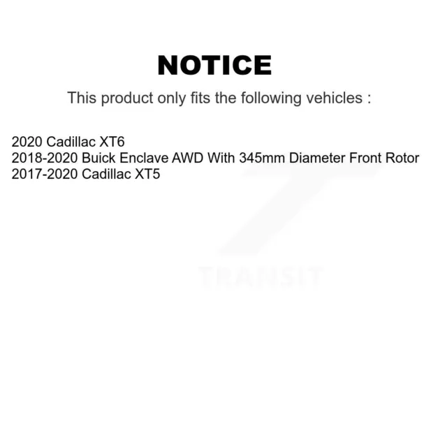 Disc Brake Rotors Semi-Metallic Pad Front Kit For Cadillac XT5 Buick Enclave XT6 2
