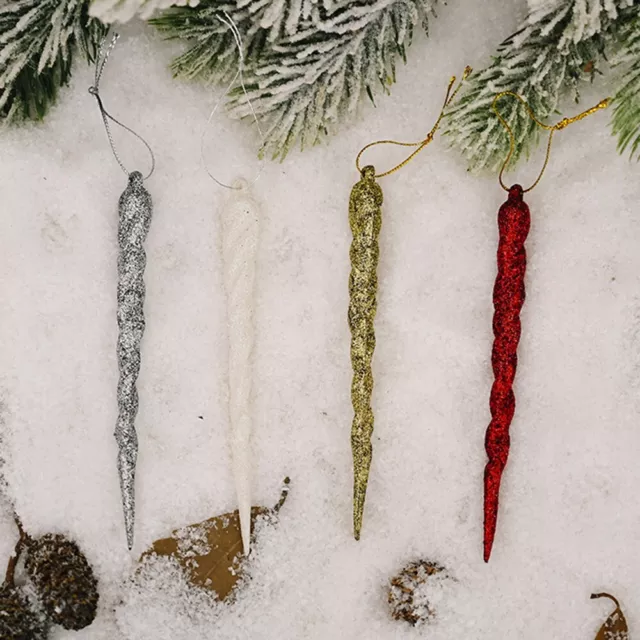 Gelati artificiali oggetti di scena ghiaccio falso albero di Natale appendere bianco