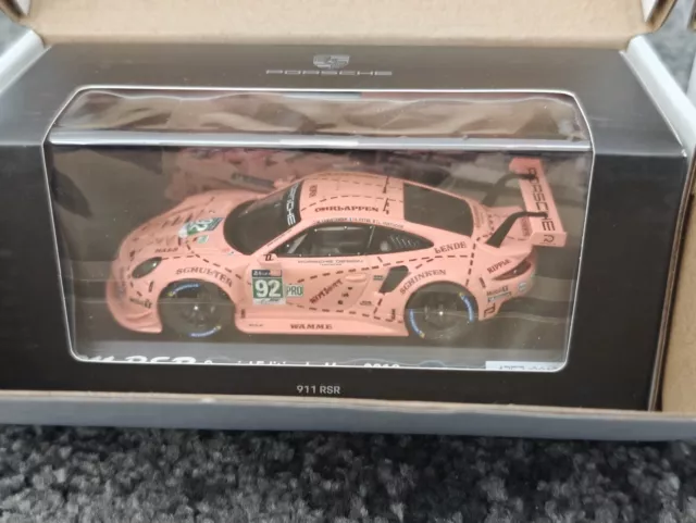 Porsche 911 RSR 991 24h Le Mans 2018 #92 Sau Pink Pig 1/43 Spark Dealer Edition 2