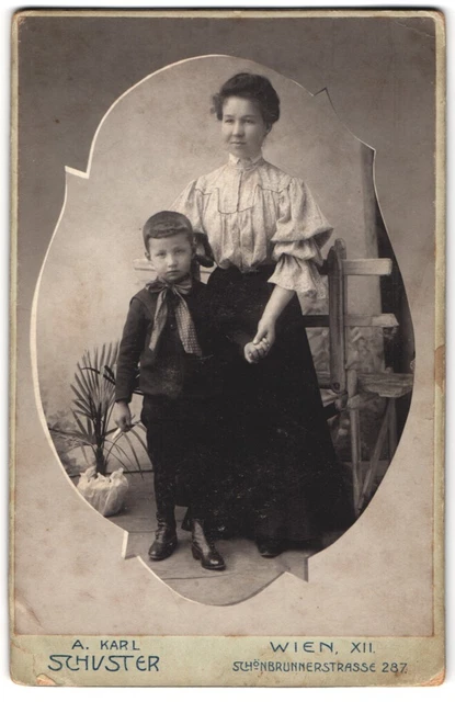 Fotografie A. Karl Schuster, Wien, Schönbrunerstrasse 287, liebevolle Mutter mi