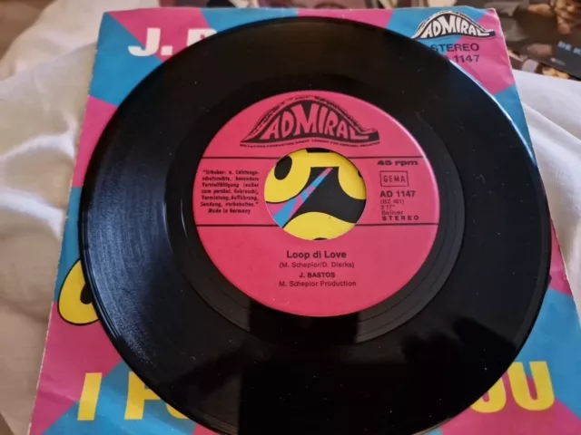 J. Bastos Loop Di Love * I Follow You 1971 Bellaphon Admiral 7" Single 2