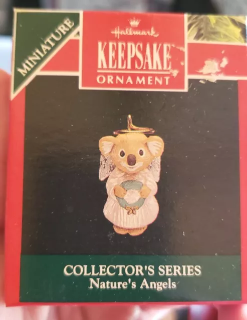 1992 Hallmark Miniature Ornament 3rd Nature's Angels Series Koala Bear NIB NEW D