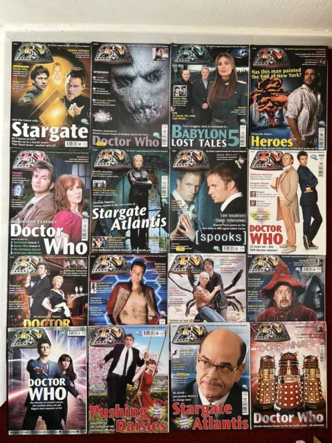 TV Zone Magazines Bundle/Job Lot  x16 2007 & 2008  Stargate Doctor Who Sci-Fi
