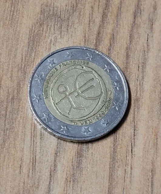 2 Euro Munze Frankreich 1999 Fehlpragung Erkennen SELTENE 2 EURO münze mit Fehlprägung Strichmännchen aus Frankreich UEM
