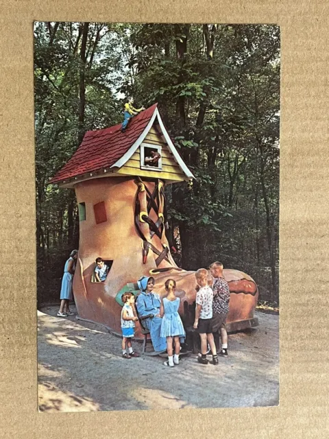 Postcard Ligonier PA Pennsylvania Story Book Forest Old Lady Shoe Nursery Rhyme