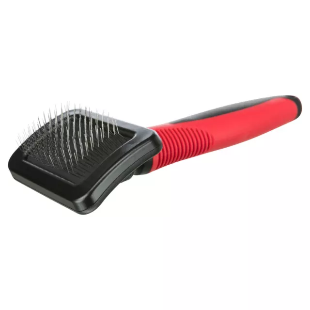 Trixie Brosse Douce Noir/Rouge pour Chiens,Différentes Tailles,Neuf