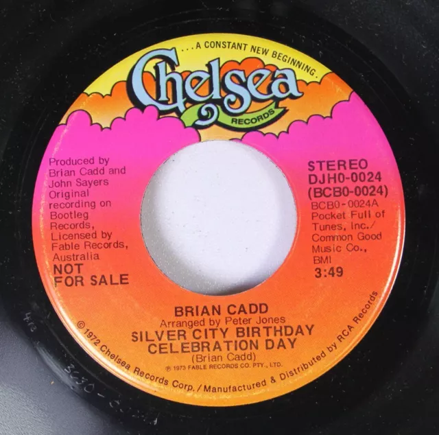 Rock Promo 45 Brian Cadd - Silver City Birthday / Celebration Day On Chelsea Rec 2