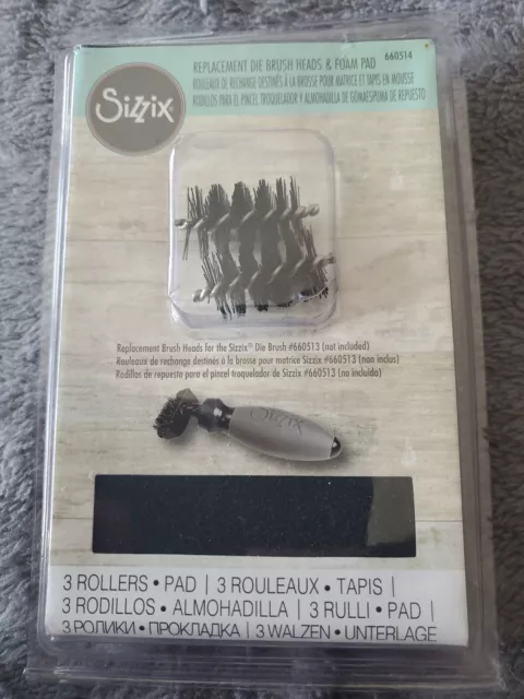 Sizzix Die Brush & Foam Pad (only 2 ) Replacement-For 660513 Tool 841182097781