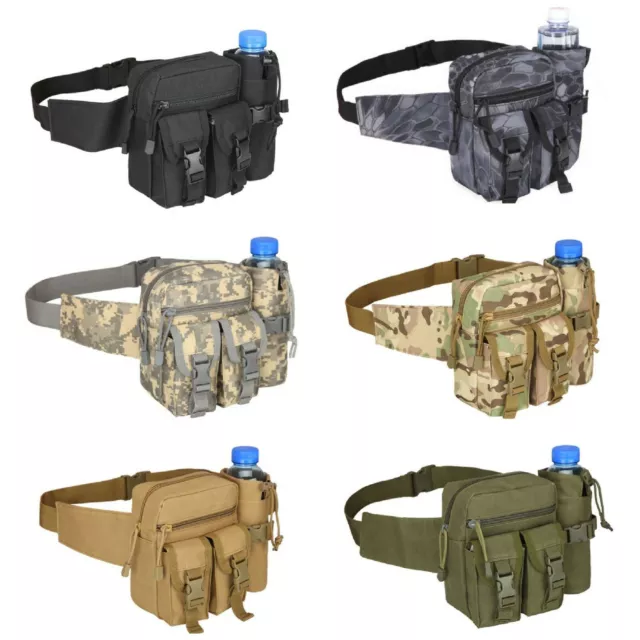 Tactical MOLLE Waist Bag Utility Waist Belt Bag Military Fanny Pack Bum Bag