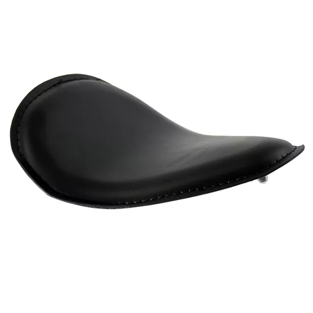 Siège de conducteur moto en cuir PU Noir pour Harley Bobber Chopper Sportster