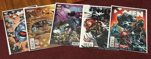 Extraordinary X-Men Lot of 5 Marvel Comic Books - Bagged & Boarded