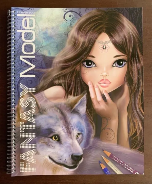 Mal- Kreativbuch Sticker Fantasy Model, Mädchen Wolf, Create your by Depesche