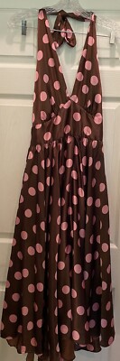 Broad Minded Clothing Retro Marilyn Monroe Style Halter Dress Size L Never Worn