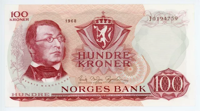 Norway 100 Kroner 1958 P-38b UNC