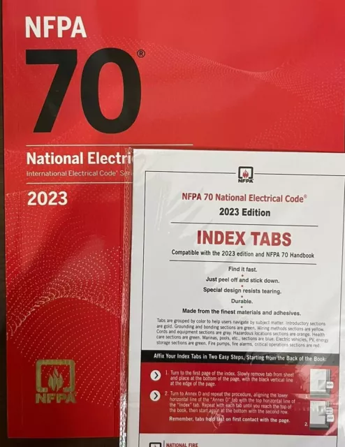 NEC 2023 Edition Code Book National Electrical Code AND INDEX TAB Free Shipping.