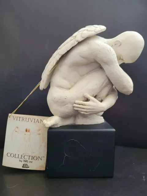 RARE 2006 TMS Vitruvian Collection Male Angel Art Sculpture Statue Base HTF