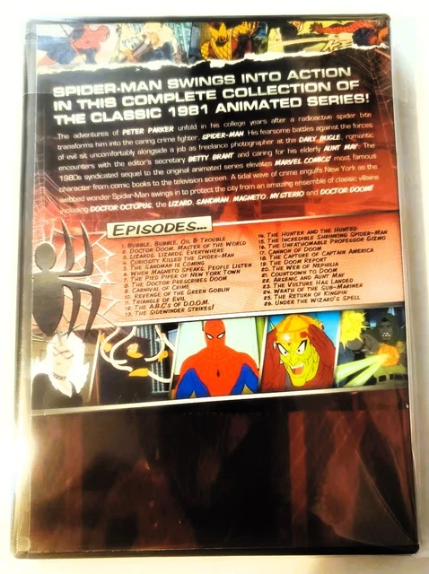 1981 SPIDER-MAN COMPLETE Animated Series DVD Set EUR 24,22 - PicClick IT