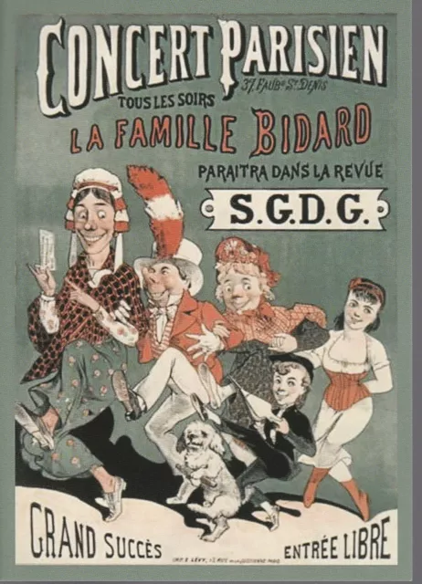 CPM reproduction d'une publicité ancienne - "la famille bidard" -