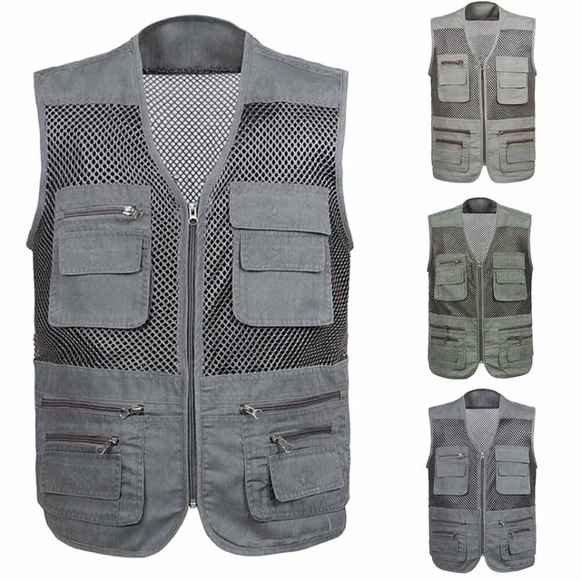 Canotta Uomo Uomini'S Gilet Outdoor Patchwork Mesh Asciugatura Rapida Solido