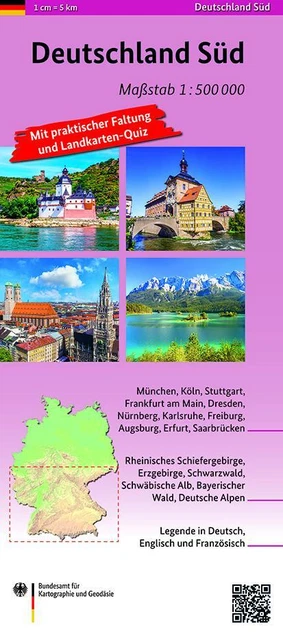 DEUTSCHLAND SÜD 1500 000 BKG Bundesamt für Kartographie und