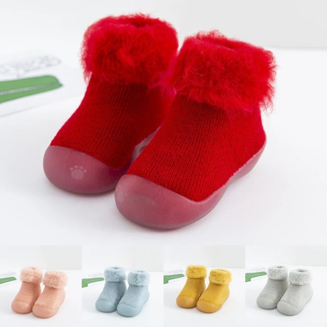 Pantofole antiscivolo bambina bambini bambini scarpe di cotone inverno caldo