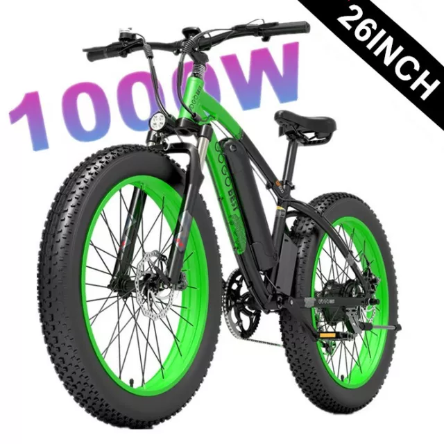 EBIKE 1000W 48V Fat Tire Electric Bike Mountain Bicycle Beach City HZ