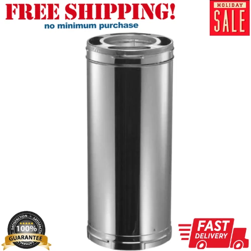 Triple-Wall Galvanized Steel Chimney Pipe 36 in. Twist-lock Connection