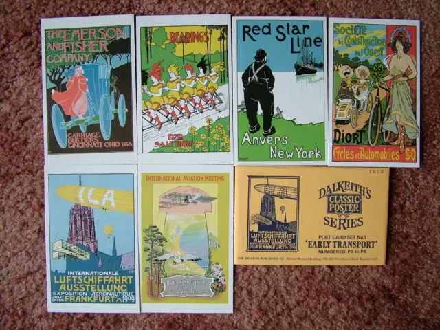 DALKEITH CLASSIC POSTER SERIES Postcards Set P1 -  EARLY TRANSPORT. Mint Cond.