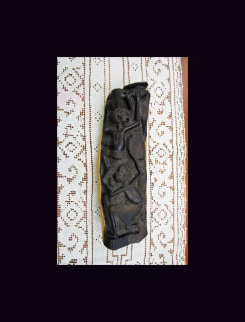 Hand Carved Ebony Tree of Life Relief Carving Tribal Carving Makonde Tanzania