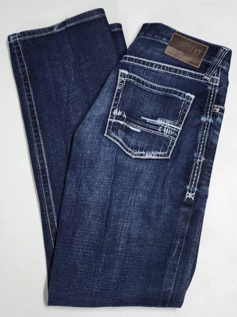 ARIAT - M4 Low Rise Boot Cut Denim Blue Jeans - Men's - Size 32x36 $39. ...