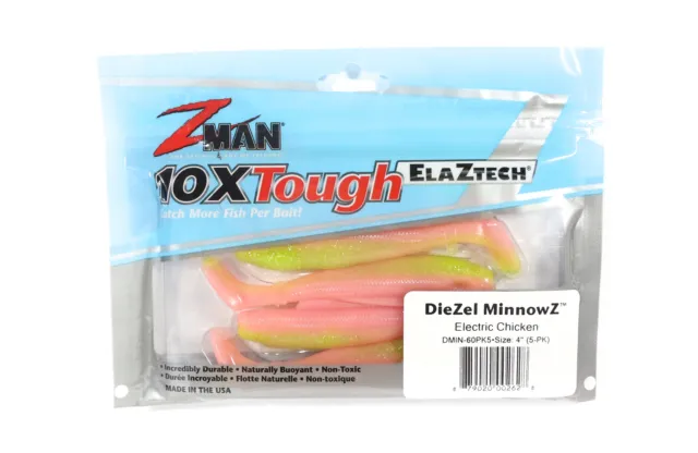 ZMAN SOFT LURE Scented PaddlerZ 5 Inch 5/Pack Electric Chicken (8378)  £12.24 - PicClick UK