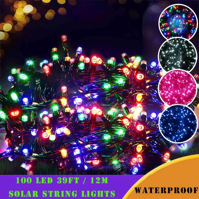 LED Solar String Lights Outdoor Garden Yard Decor Lamp Waterproof Fairy Light