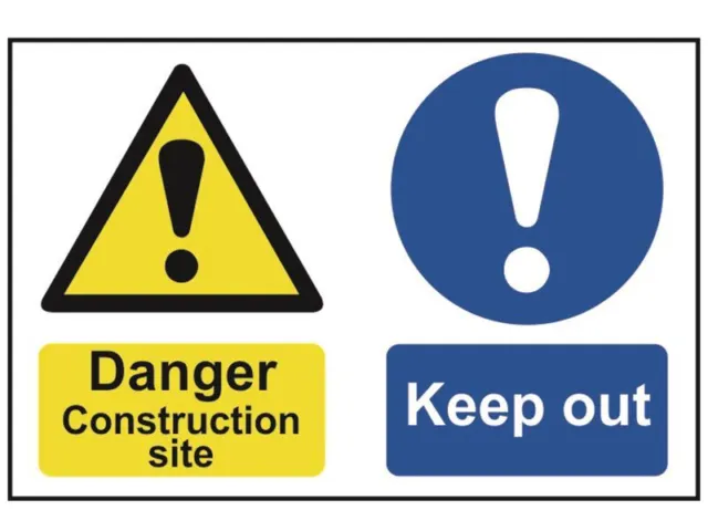 Scan - Danger Contruction Site Keep Out - PVC 600 x 400mm