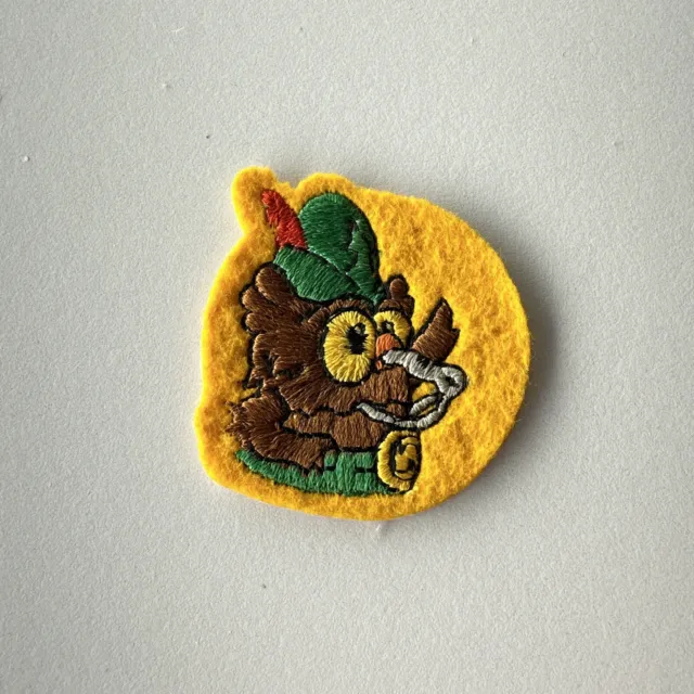 Vintage Woodsy Owl Pollution Patrol Round Patch