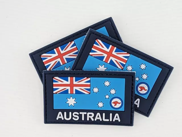 Raaf Ensign Flag Royal Australian Air Force Pvc Morale Patch - Hook & Loop