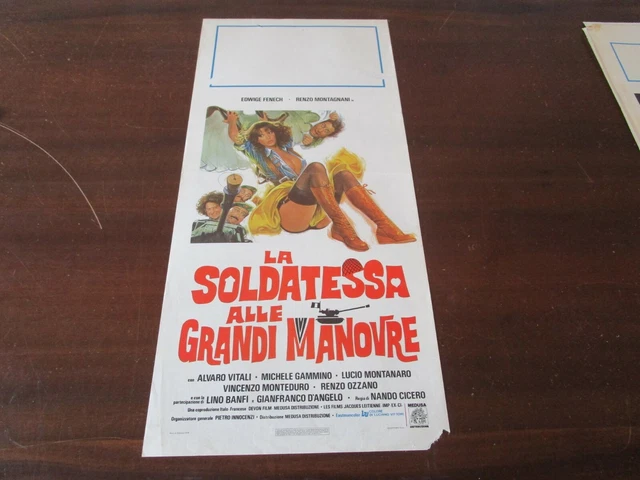LOCANDINA ORIGINALE LA Soldatessa Alle Grandi Manovre Edwige Fenech
