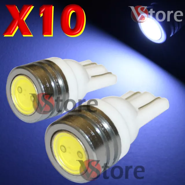 10 LED T10 SMD BIANCO XENON Lampade Luci Per Targa e Posizione W5 6000K th-01