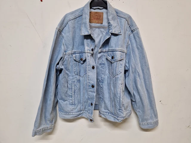VTG LEVI STRAUSS 70503 02 Men Blue 90s Denim Jean Trucker Jacket