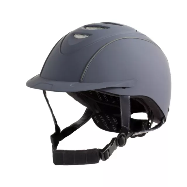 Reithelm Reitkappe Reiterhelm HKM Perfection + Hufkratzer RL24 blau verstellbar