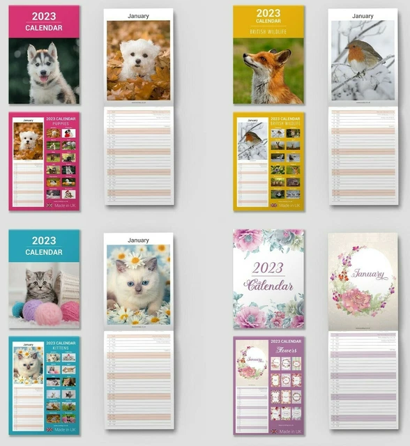 2023 SLIM MONTH To View Wall Office Home Planner Organiser Calendar UK