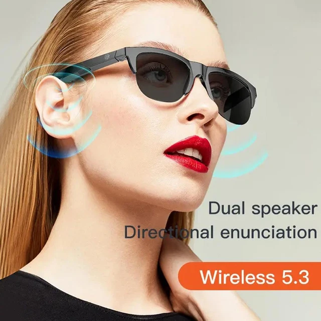 Bluetooth 5.3 Wireless Headset Smart Polarized sun lenses Glasses J3R6