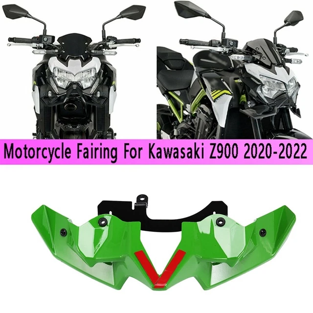 Carenatura Aerodinamica Per Kawasaki Z650 2020-2024 - Winglet Kit In Nero, Deflettore Anteriore, Downforce