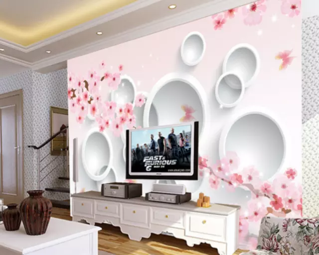 3D Pfirsichblüten Rosa Ozean 53 Tapete Tapeten Mauer Foto Familie Wandgemälde