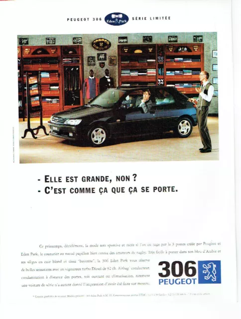 PEUGEOT 306 EDEN PARK BLEU 1995 1/18 VOITURE MINIATURE OTTO - Une de Sauvée