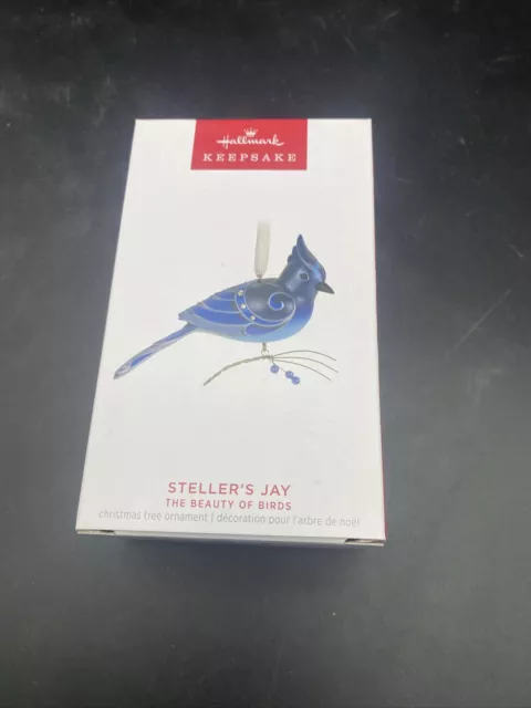 2023 Hallmark The Beauty of Birds Steller's Jay Keepsake Ornament 19th Series I5