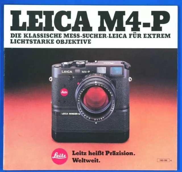 Leitz Leica M4-P Die Klassische Mess-Sucher Leica ...  Liste 110-130 c